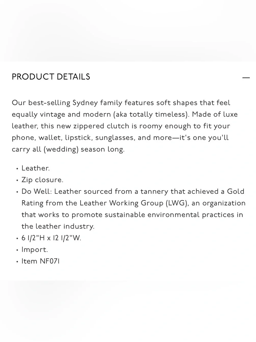 The Sydney Leather Clutch